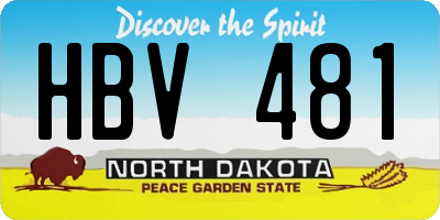 ND license plate HBV481