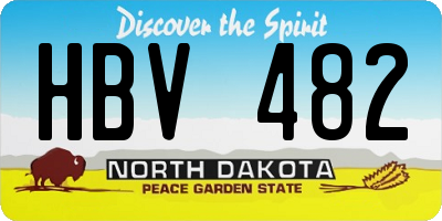 ND license plate HBV482