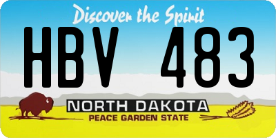 ND license plate HBV483