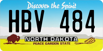 ND license plate HBV484