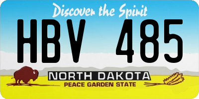 ND license plate HBV485