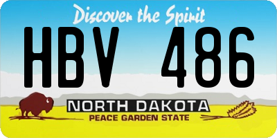 ND license plate HBV486