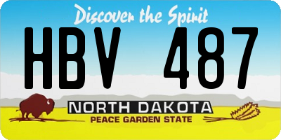 ND license plate HBV487