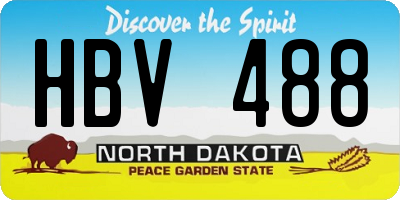 ND license plate HBV488