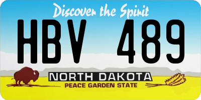 ND license plate HBV489