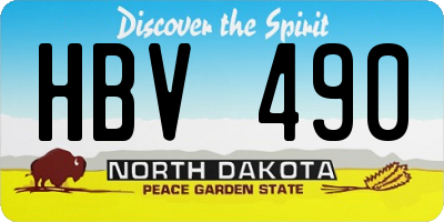 ND license plate HBV490