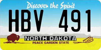 ND license plate HBV491