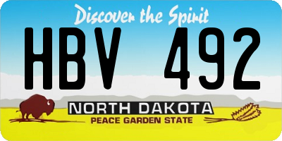 ND license plate HBV492