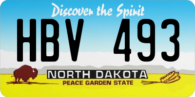 ND license plate HBV493