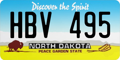 ND license plate HBV495