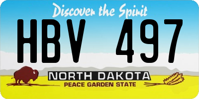 ND license plate HBV497