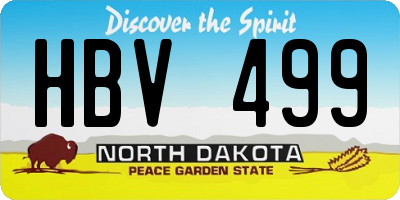 ND license plate HBV499