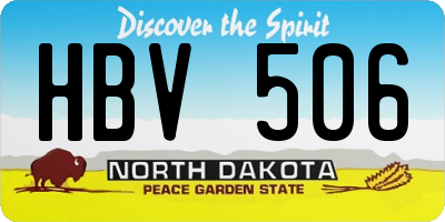 ND license plate HBV506