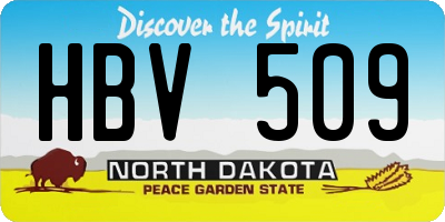 ND license plate HBV509