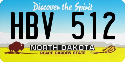 ND license plate HBV512