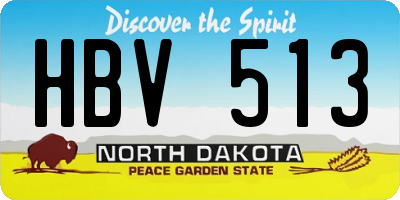 ND license plate HBV513