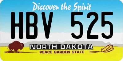 ND license plate HBV525