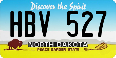 ND license plate HBV527