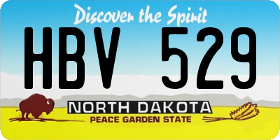 ND license plate HBV529