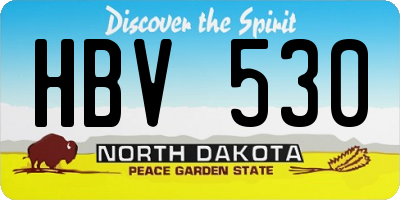 ND license plate HBV530