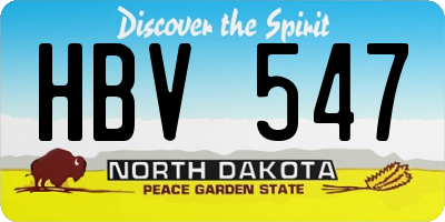 ND license plate HBV547