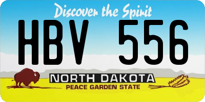 ND license plate HBV556