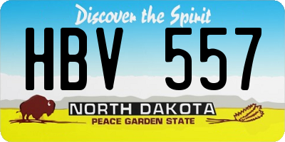 ND license plate HBV557