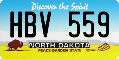 ND license plate HBV559