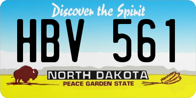 ND license plate HBV561