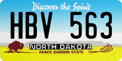 ND license plate HBV563