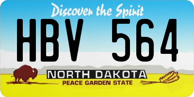 ND license plate HBV564