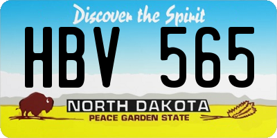 ND license plate HBV565