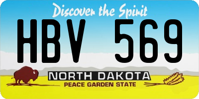 ND license plate HBV569