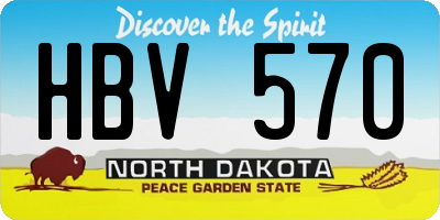 ND license plate HBV570