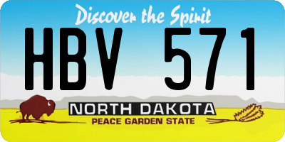 ND license plate HBV571