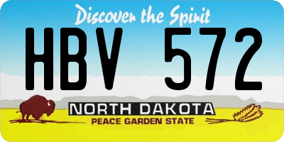 ND license plate HBV572