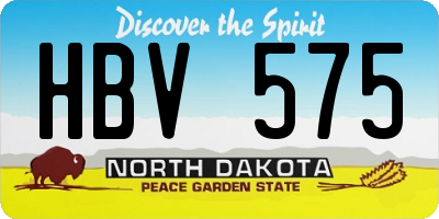 ND license plate HBV575