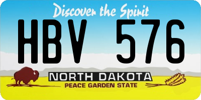 ND license plate HBV576