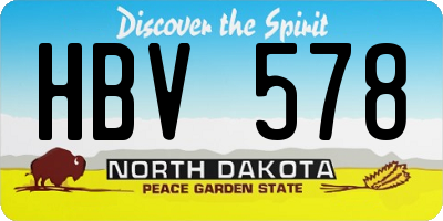 ND license plate HBV578