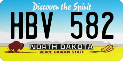 ND license plate HBV582