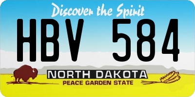 ND license plate HBV584