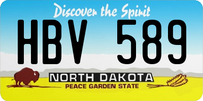 ND license plate HBV589