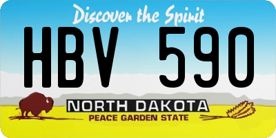 ND license plate HBV590