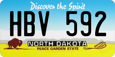 ND license plate HBV592