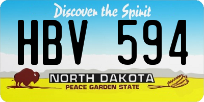 ND license plate HBV594