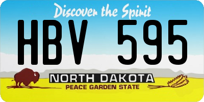 ND license plate HBV595