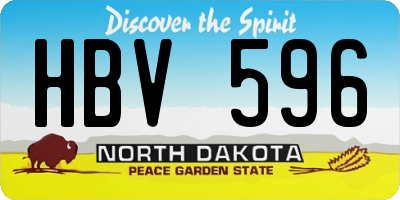 ND license plate HBV596