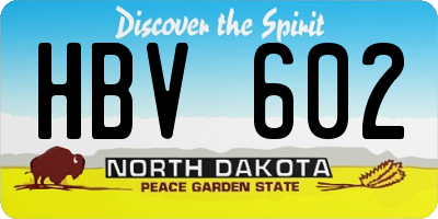 ND license plate HBV602