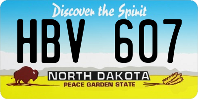 ND license plate HBV607