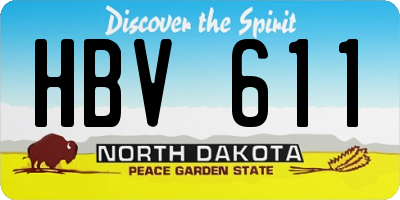 ND license plate HBV611